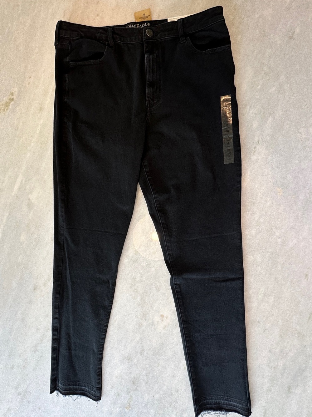 American Eagle 18Long - Super High Rise JEGGING SUPER STRETCH - Black Jean